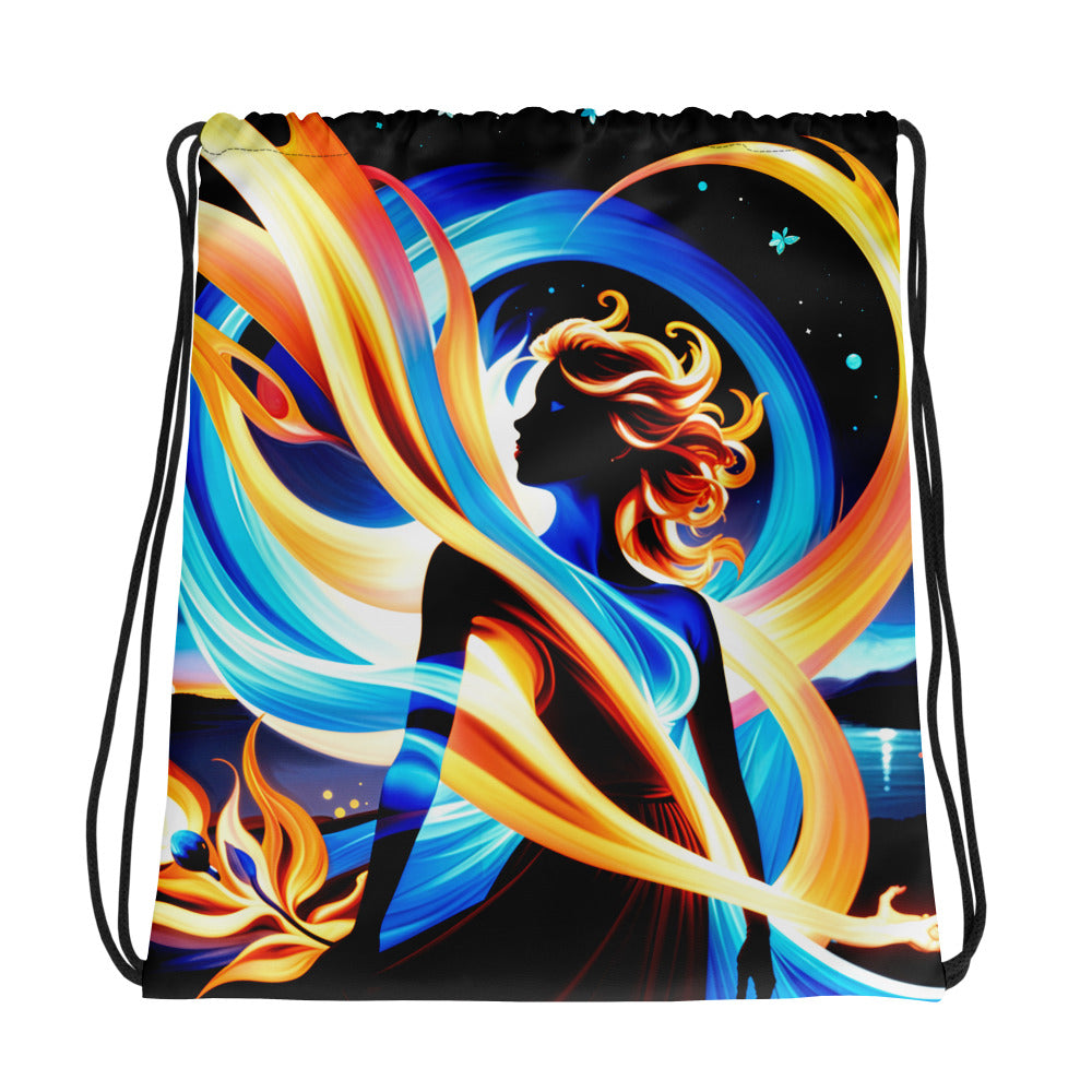 A Dance of Flames Drawstring bag
