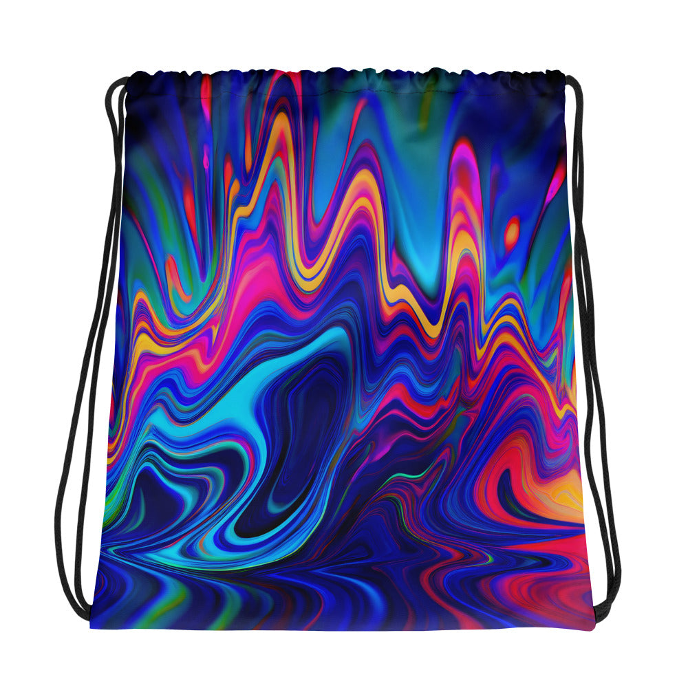 Cosmic Waves Drawstring bag
