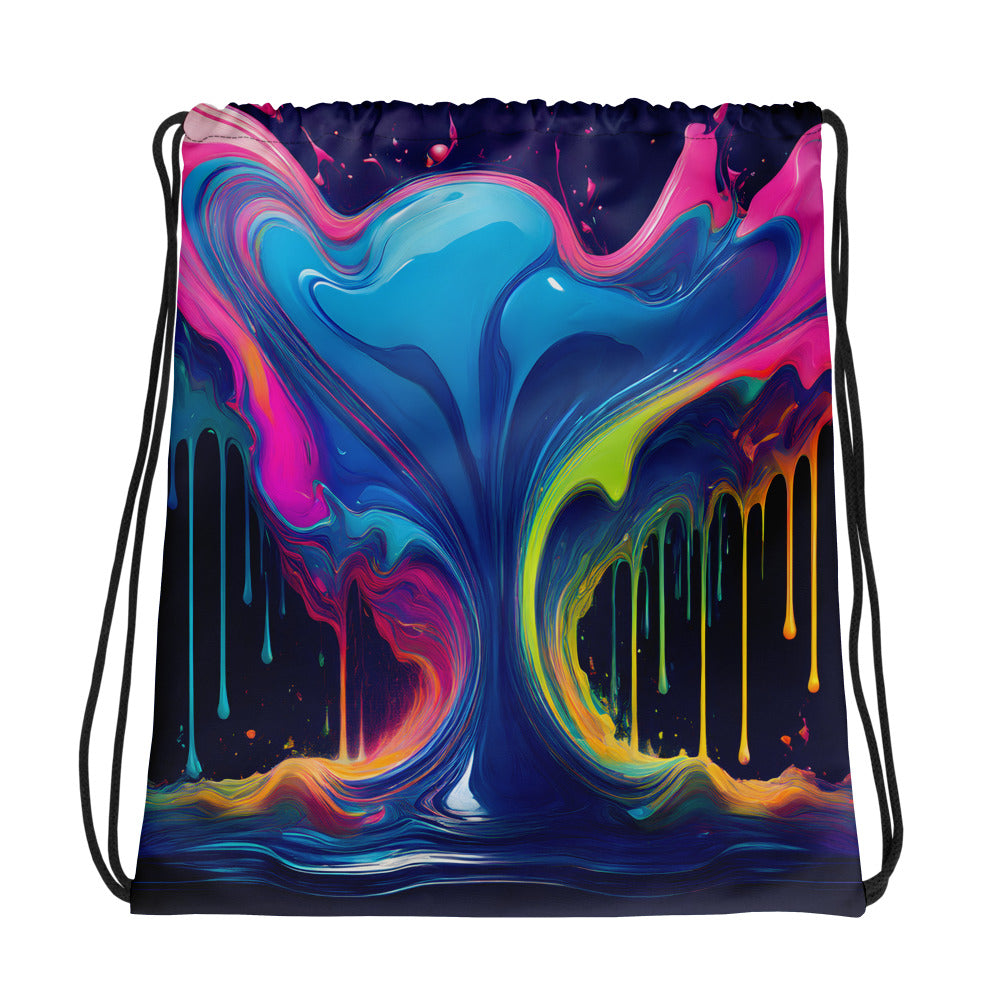 Melted Hearts Drawstring bag