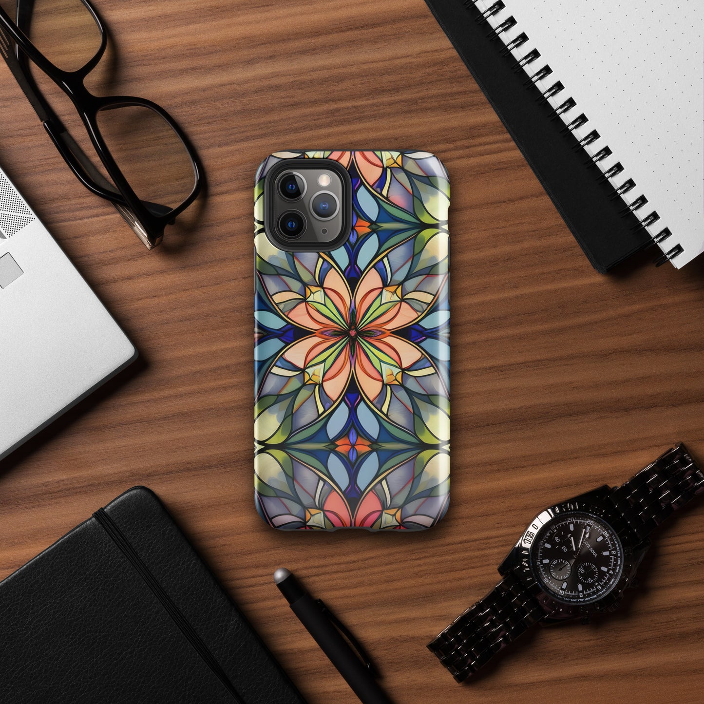 Stained Glass Flower Tough Case for iPhone®