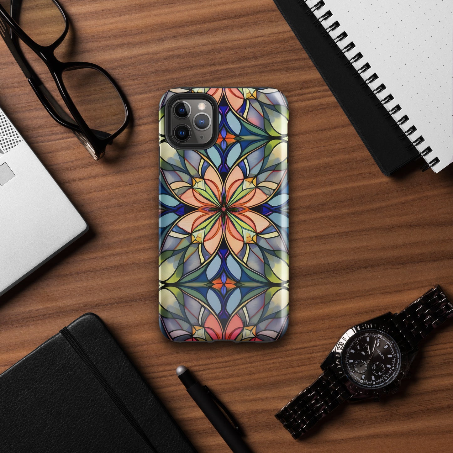 Stained Glass Flower Tough Case for iPhone®