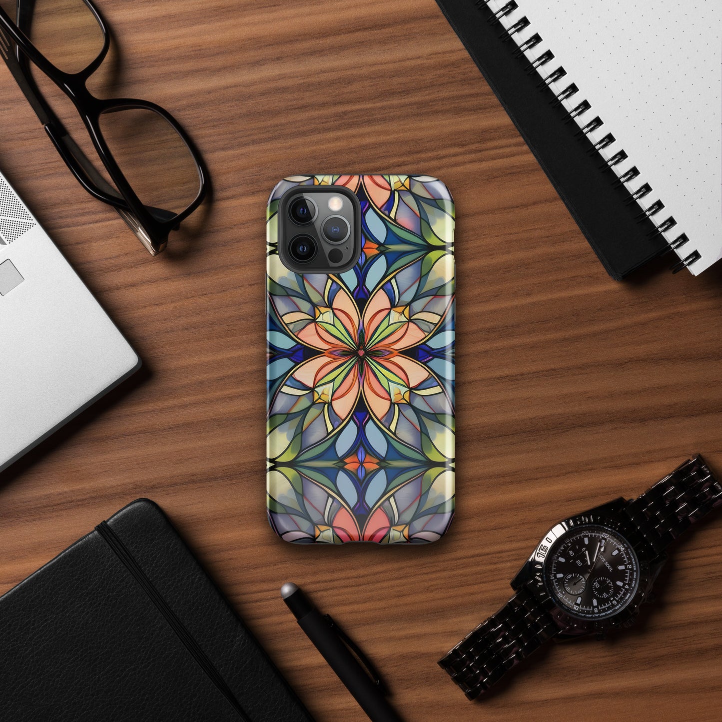 Stained Glass Flower Tough Case for iPhone®