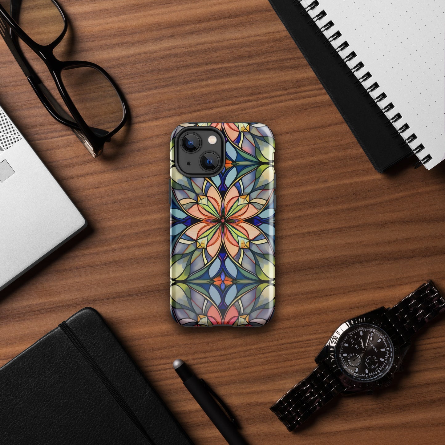 Stained Glass Flower Tough Case for iPhone®