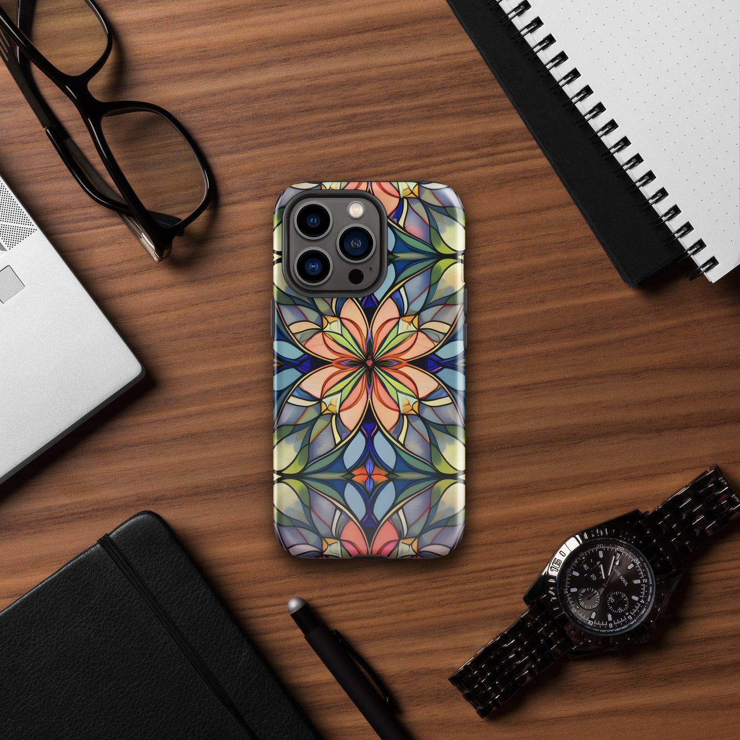 Stained Glass Flower Tough Case for iPhone®
