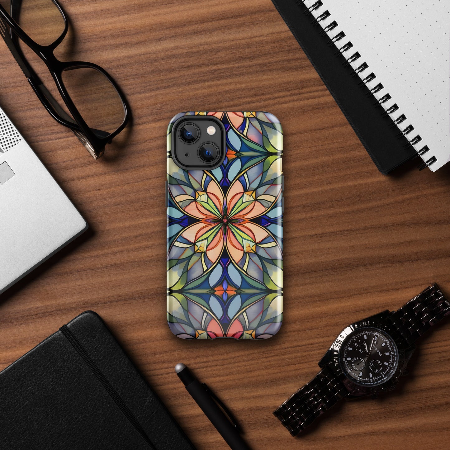 Stained Glass Flower Tough Case for iPhone®