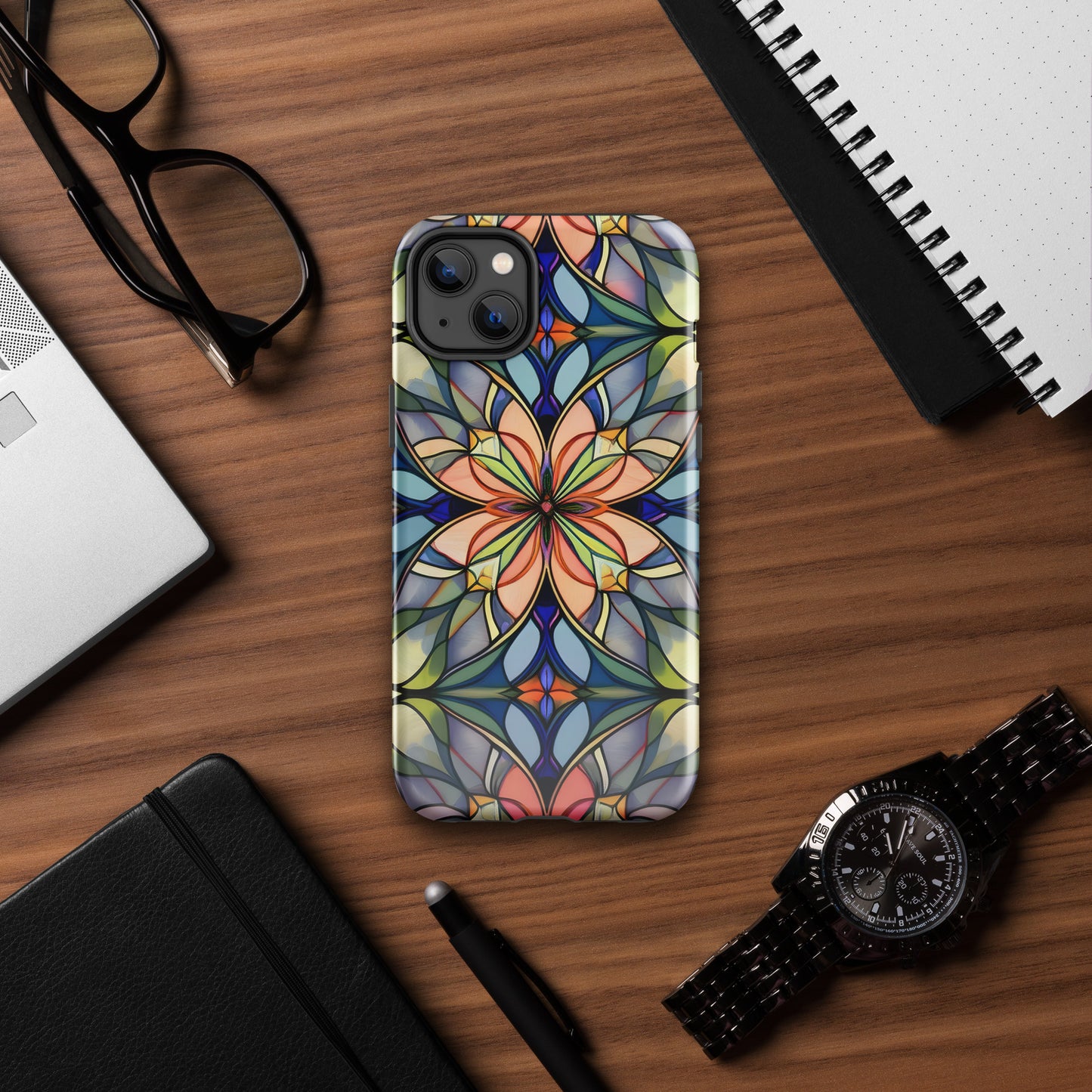 Stained Glass Flower Tough Case for iPhone®