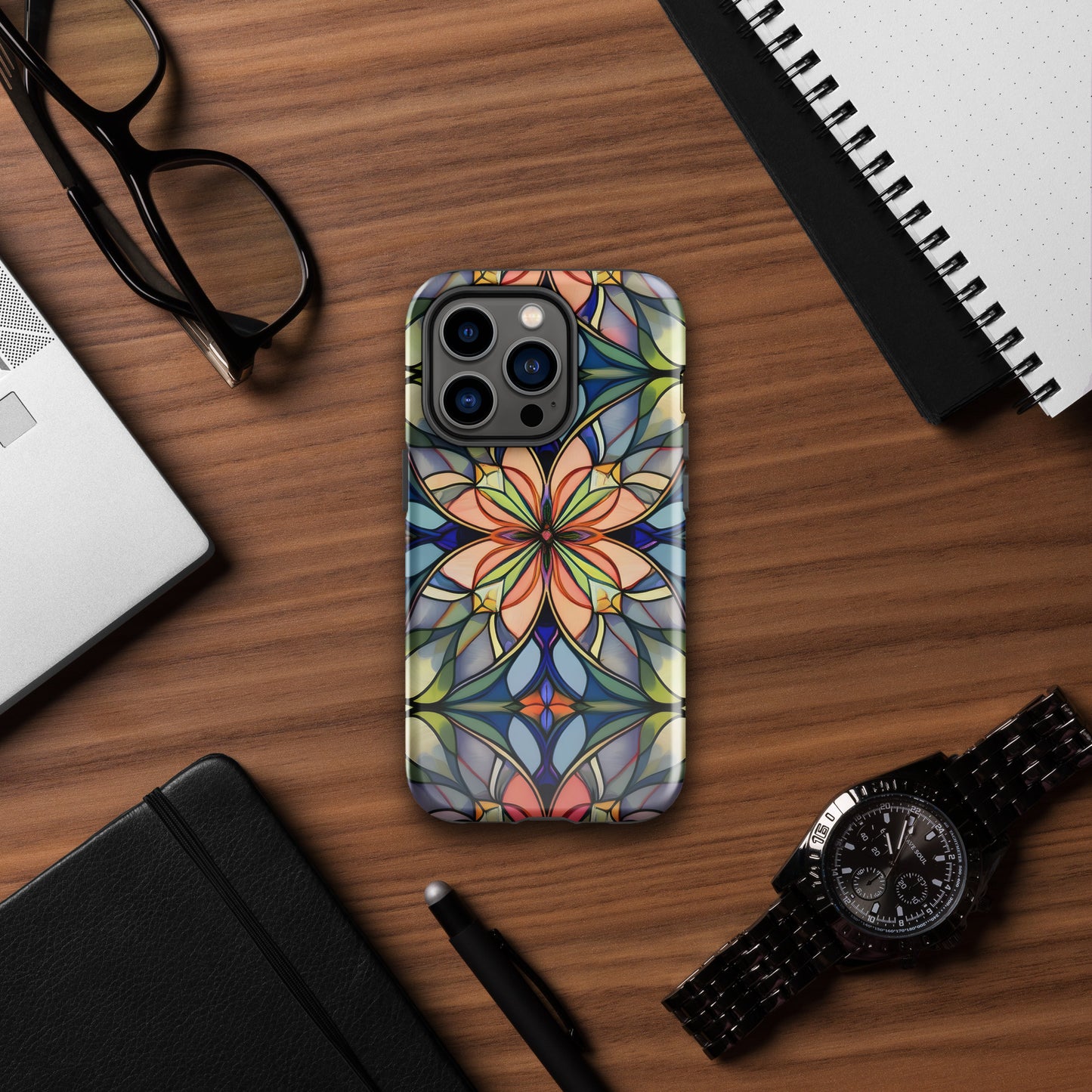 Stained Glass Flower Tough Case for iPhone®