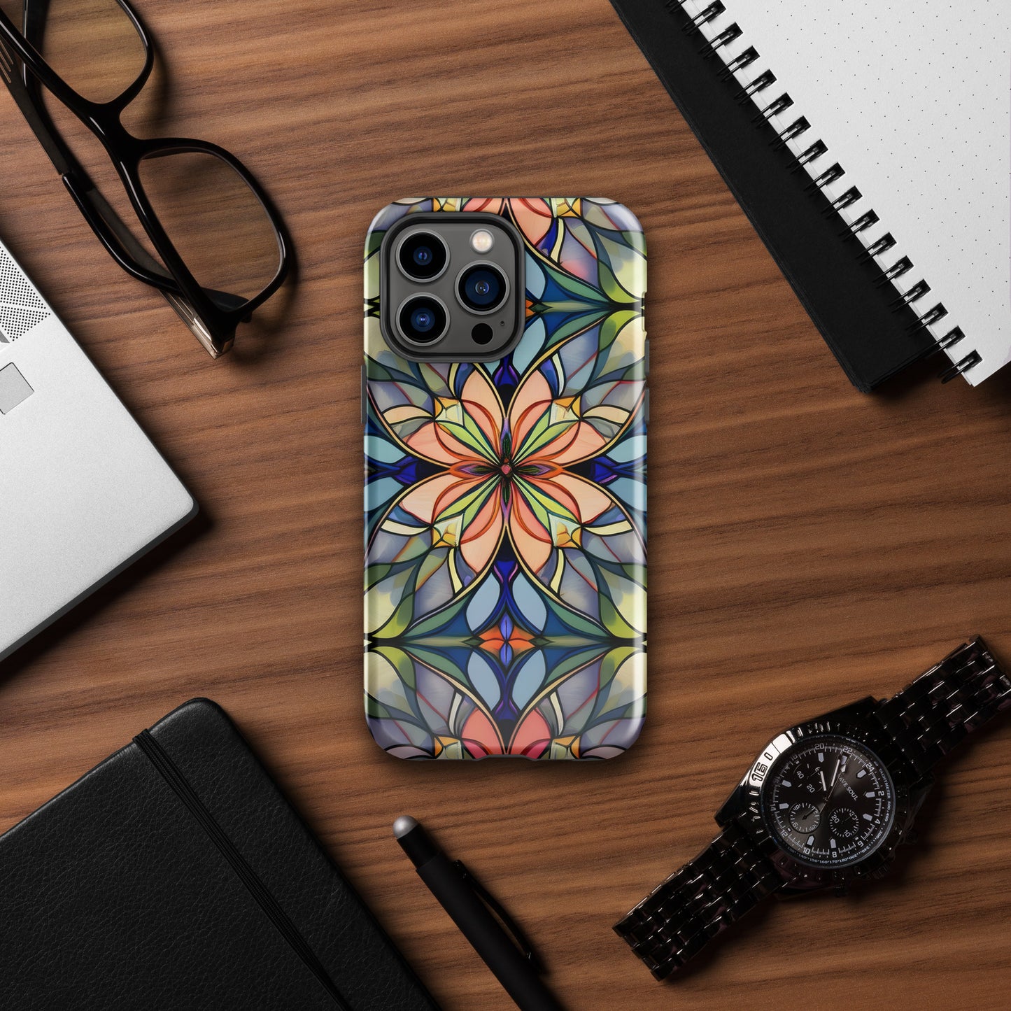 Stained Glass Flower Tough Case for iPhone®