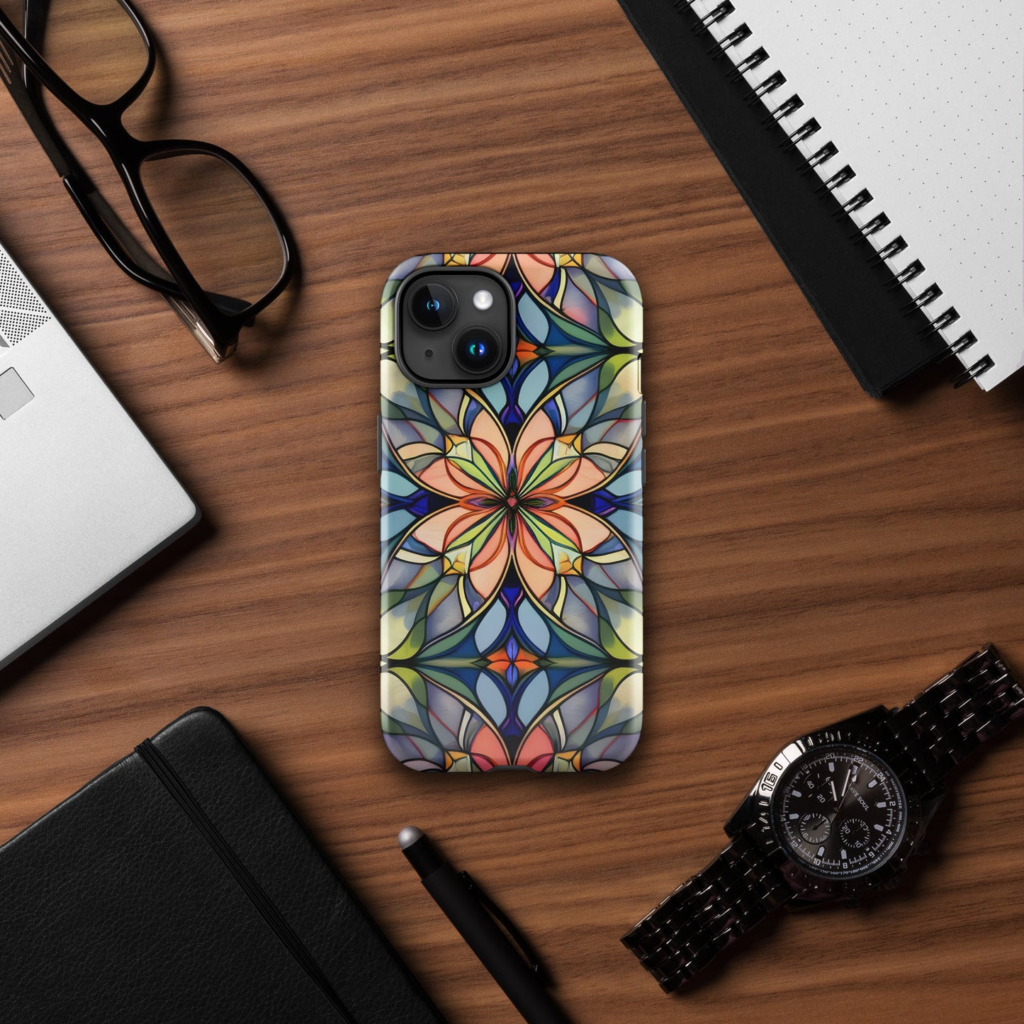 Stained Glass Flower Tough Case for iPhone®