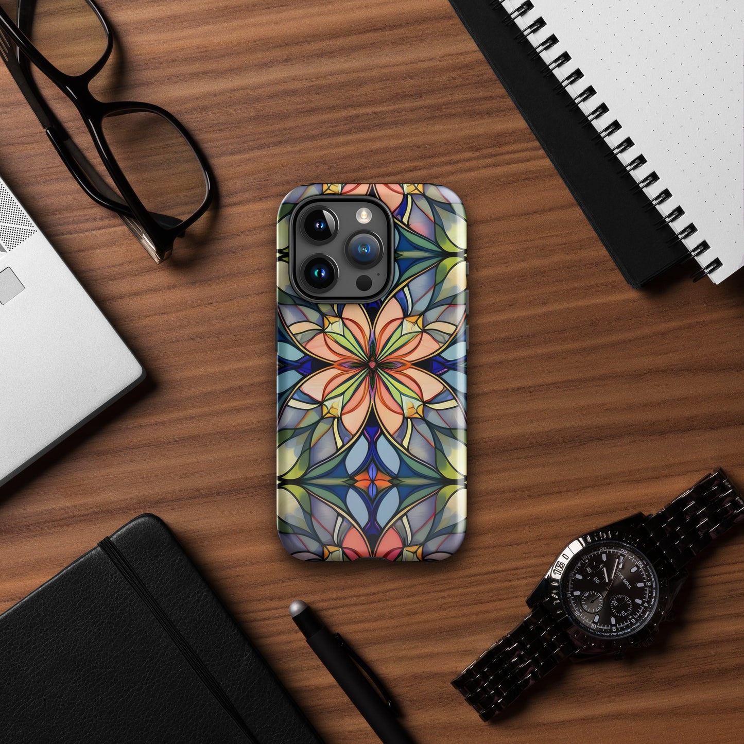 Stained Glass Flower Tough Case for iPhone®