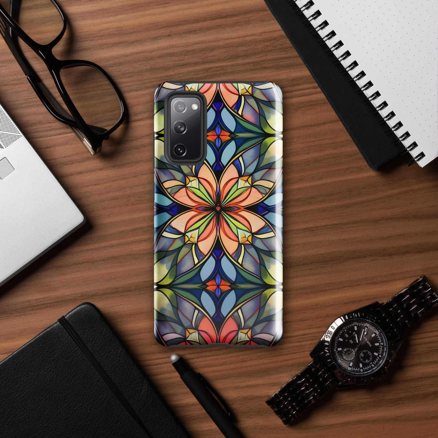 Stained Glass Flower Tough case for Samsung®