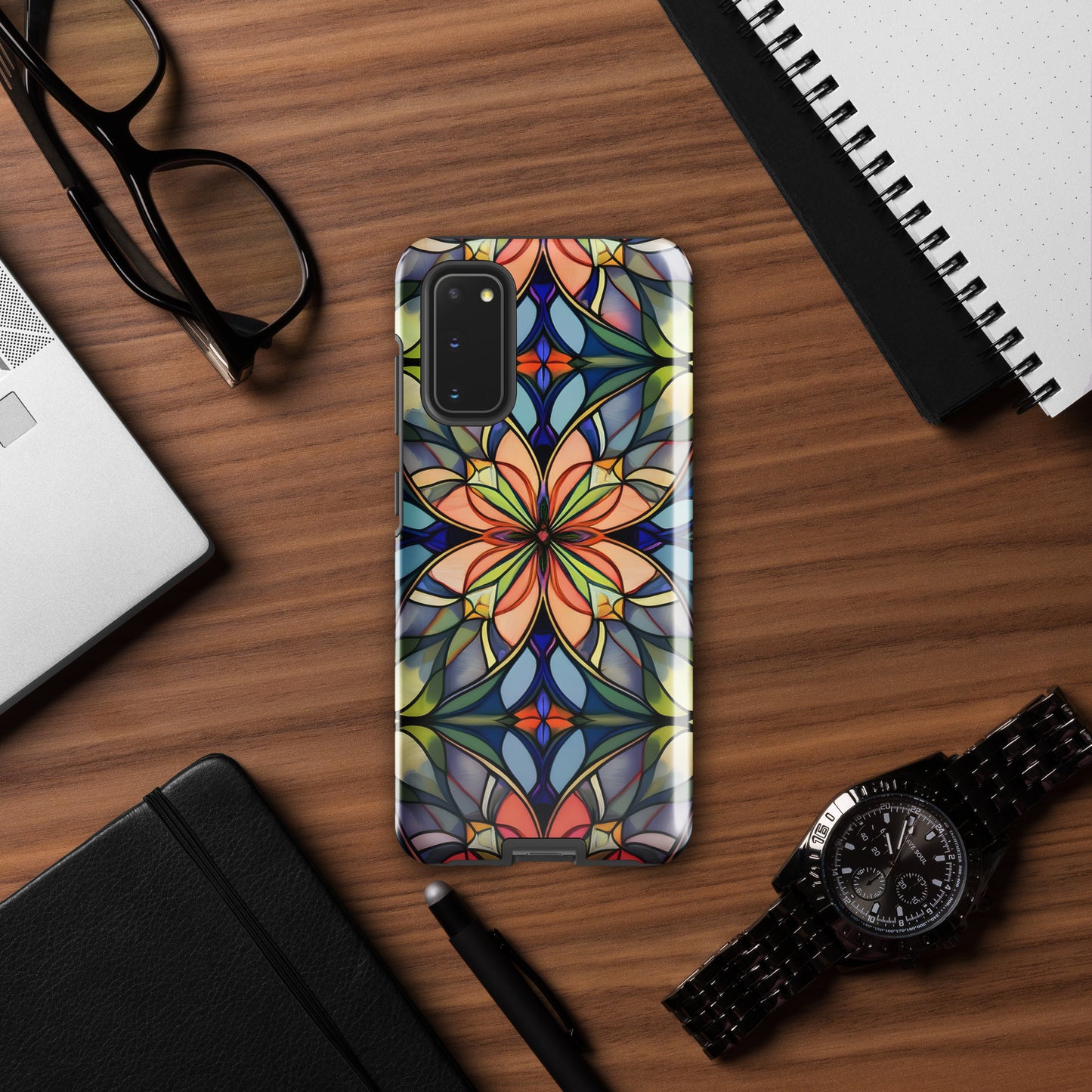 Stained Glass Flower Tough case for Samsung®