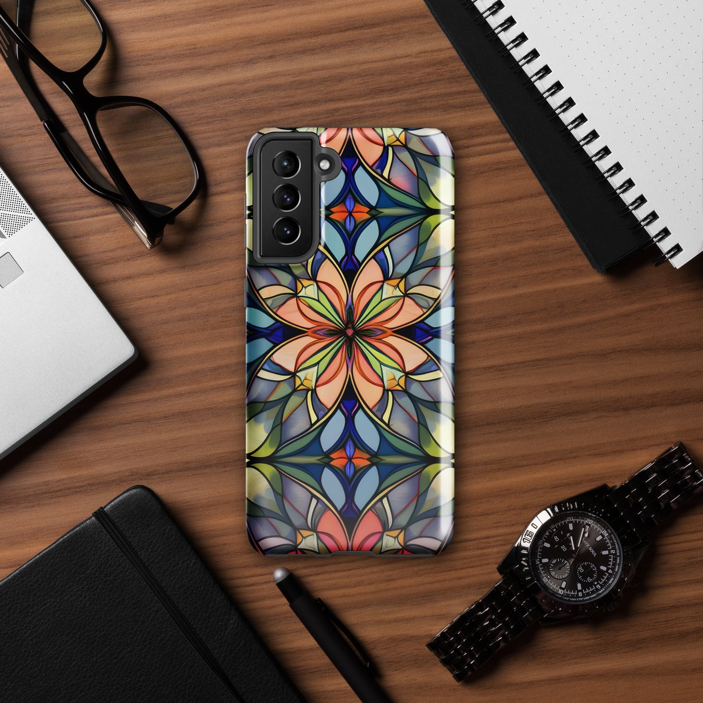 Stained Glass Flower Tough case for Samsung®