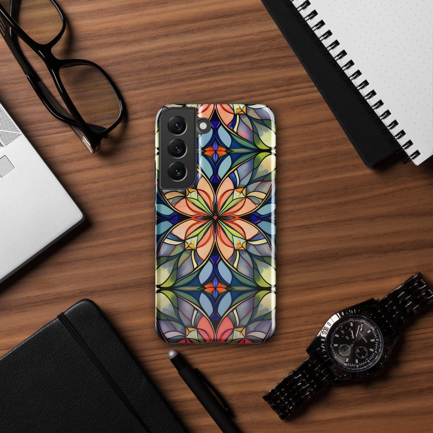 Stained Glass Flower Tough case for Samsung®