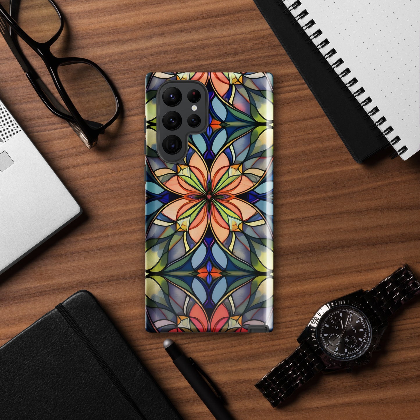 Stained Glass Flower Tough case for Samsung®