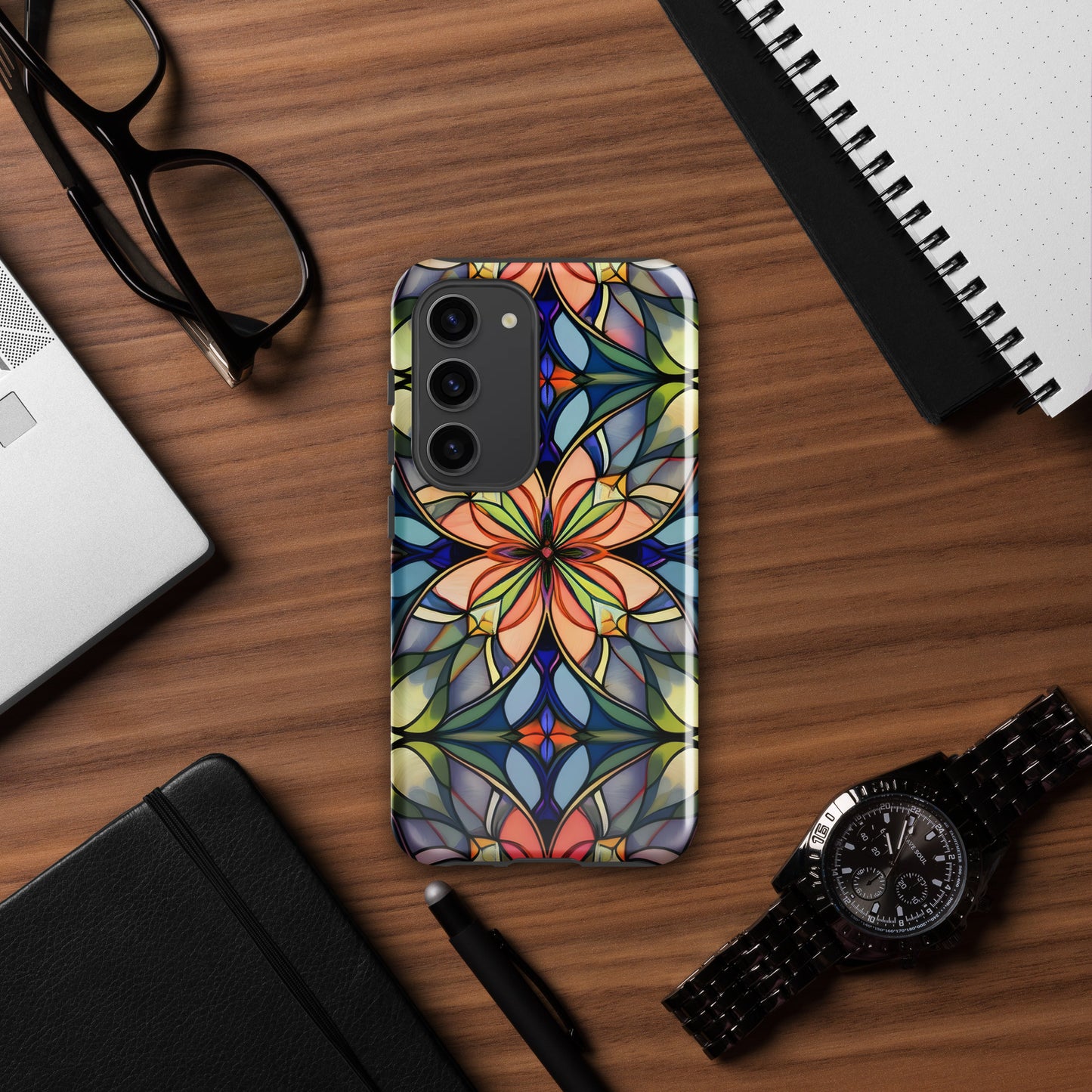 Stained Glass Flower Tough case for Samsung®