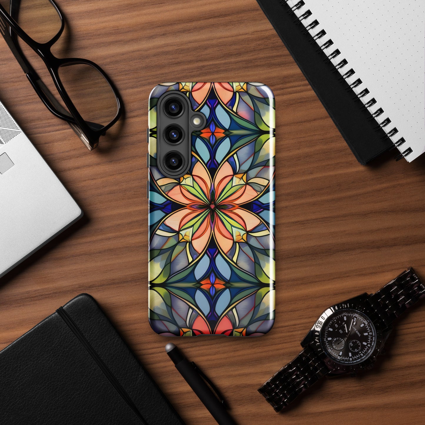 Stained Glass Flower Tough case for Samsung®