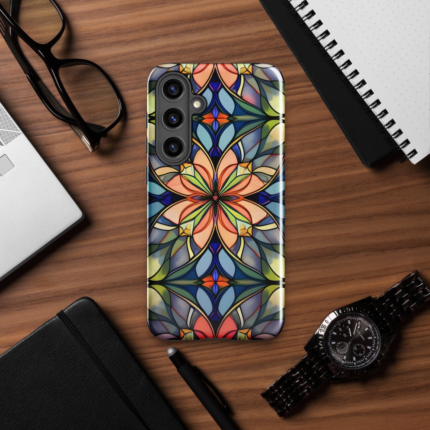 Stained Glass Flower Tough case for Samsung®